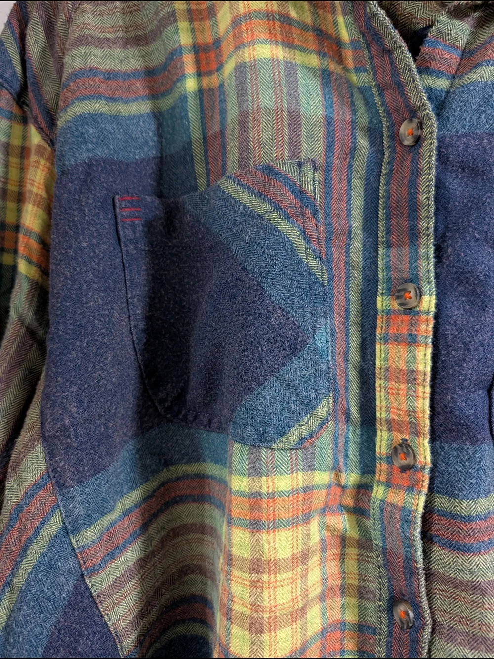 BDG Urban Outfitters Multicolor Plaid Flannel Shirt Jacket - Yellow, Navy, Green - Picture 4 of 10